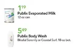 Publix Publix Body Wash offer