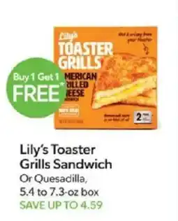 Publix Lily's Toaster Grills Sandwich Or Quesadilla offer