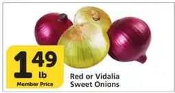 Albertsons Red or Vidalia Sweet Onions offer