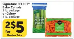 Albertsons Signature SELECT Baby Carrots 2 lb. package or Celery 1 lb. package offer