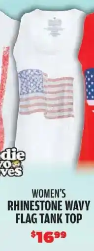 Big 5 Women's rhinestone wavy flag tank top offer