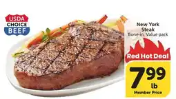 Albertsons New York Steak offer