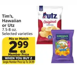 Albertsons Tim's, Hawaiian or Utz offer