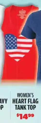 Big 5 Women's heart flag tank top offer