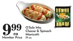 Pavilions O'Sole Mio Cheese & Spinach Manicotti offer