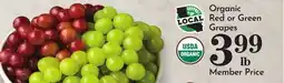 Pavilions Organic Red or Green Grapes offer