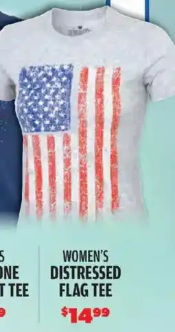 Big 5 Women's distressed flag tee offer