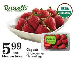Pavilions Organic Strawberries offer
