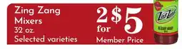 Pavilions Zing Zang Mixers offer