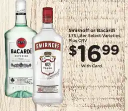 Ralphs Smirnoff or Bacardi offer