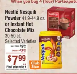 Smart & Final Nestlé Nesquik Powder or Instant Hot Chocolate Mix offer