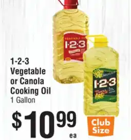 Smart & Final 1-2-3 Vegetable or Canola Cooking Oil offer