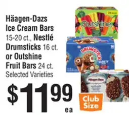 Smart & Final Häagen-Dazs Ice Cream Bars, Nestlé Drumsticks or Outshine Fruit Bars offer