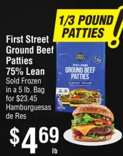 Smart & Final First Street Ground Beef Patties 75% Lean offer