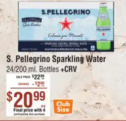 Smart & Final S. Pellegrino Sparkling Water offer