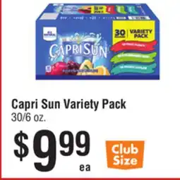Smart & Final Capri Sun Variety Pack offer