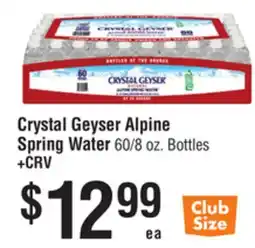 Smart & Final Crystal Geyser Alpine Spring Water offer