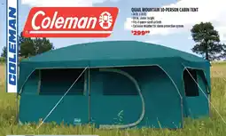 Big 5 Coleman quail mountain 10-person cabin tent offer