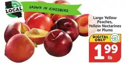 Vons Large Yellow Peaches, Yellow Nectarines or Plums offer