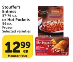 Vons Stouffer's Entrées 57-76 oz. or Hot Pockets 54 oz offer
