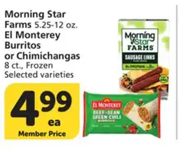 Vons Morning Star Farms 5.25-12 oz. El Monterey Burritos or Chimichangas, 8 ct offer