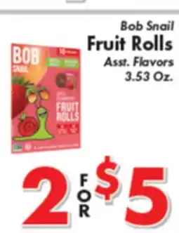 Valley Marketplace Bob Snail Fruit Rolls offer