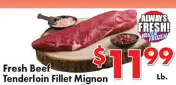 Valley Marketplace Fresh Beef Tenderloin Fillet Mignon offer