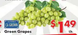 Valley Marketplace Green Grapes offer