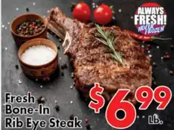 Valley Marketplace Fresh Bone-In Rib Eye Steak offer