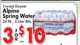 Valley Marketplace Crystal Geyser Alpine Spring Water offer