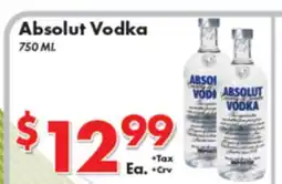 Valley Marketplace Absolut Vodka offer