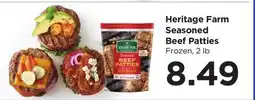 Food 4 Less Heritage Farm Seasoned Beef Patties offer