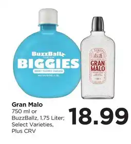 Food 4 Less Gran Malo 750 ml or BuzzBallz, 1.75 Liter offer