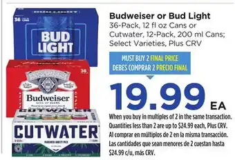 Food 4 Less Budweiser or Bud Light offer