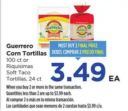 Food 4 Less Guerrero Corn Tortillas offer