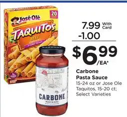 Ralphs Carbone Pasta Sauce offer