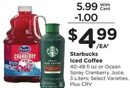 Ralphs Starbucks Iced Coffee offer
