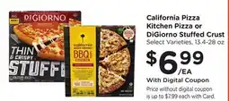 Ralphs California Pizza Kitchen Pizza or DiGiorno Stuffed Crust offer