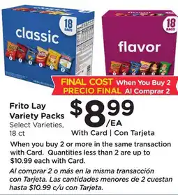 Ralphs Frito Lay Variety Packs offer