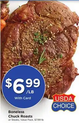 Ralphs Boneless Chuck Roasts or Steaks offer