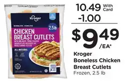 Ralphs Kroger Boneless Chicken Breast Cutlets offer