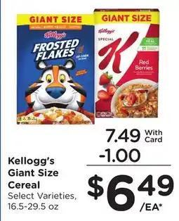 Ralphs Kellogg's Giant Size Cereal offer