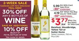 Ralphs Barefoot, Woodbridge, Yellow Tail or Sutter Home offer
