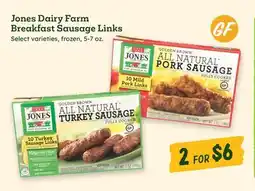 Sprouts Farmers Market Jones Dairy Farm Breakfast Sausage Links offer