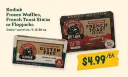 Sprouts Farmers Market Kodiak Frozen Waffles, French Toast Sticks or Flapjacks offer
