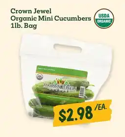 Sprouts Farmers Market Crown Jewel Organic Mini Cucumbers offer