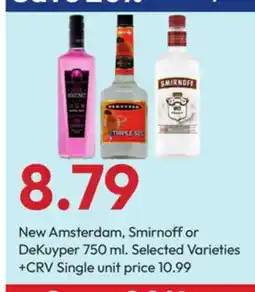Stater Bros New Amsterdam, Smirnoff or DeKuyper offer