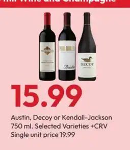 Stater Bros Austin, Decoy or Kendall-Jackson offer