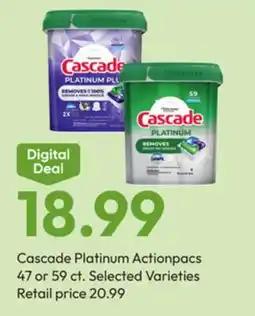 Stater Bros Cascade Platinum Actionpacs offer