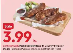 Stater Bros Pork Shoulder Bone-In Country Strips or Steaks offer
